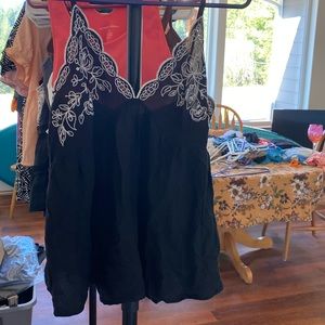 Love on a hanger black tank top boho